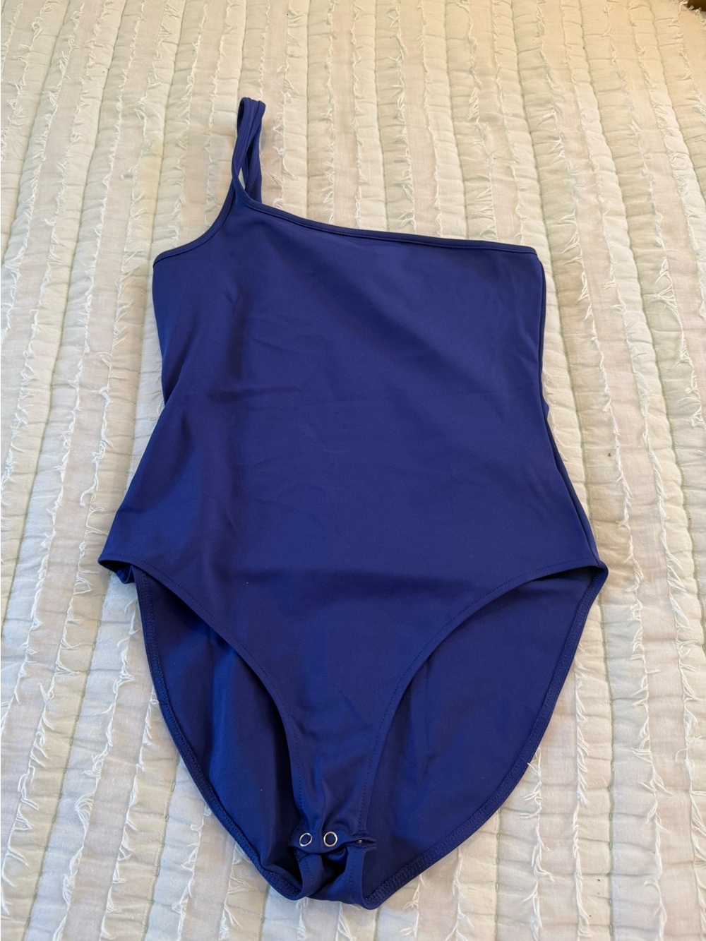 French Connection One-Shoulder Blue Bodysuit size M